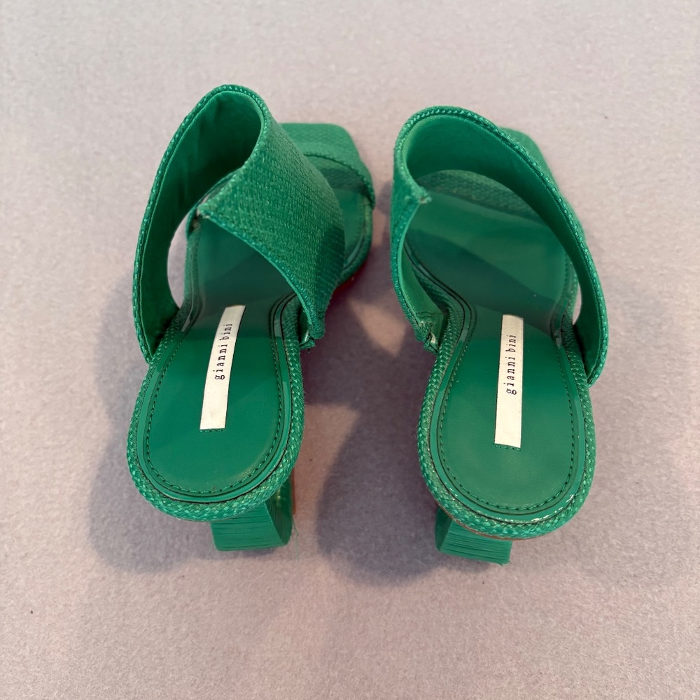 Gianni Bini‎ Green Sculptural Heel Sandals – Size 9.5M - Picture 12 of 16